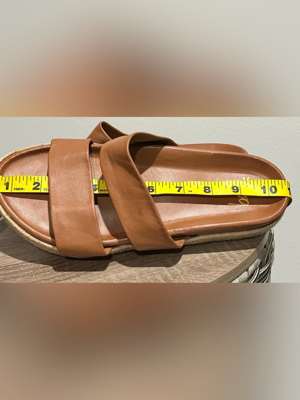 Beek Twinspot Platform Sandal Tan Leather Slide - Picture 8 of 11